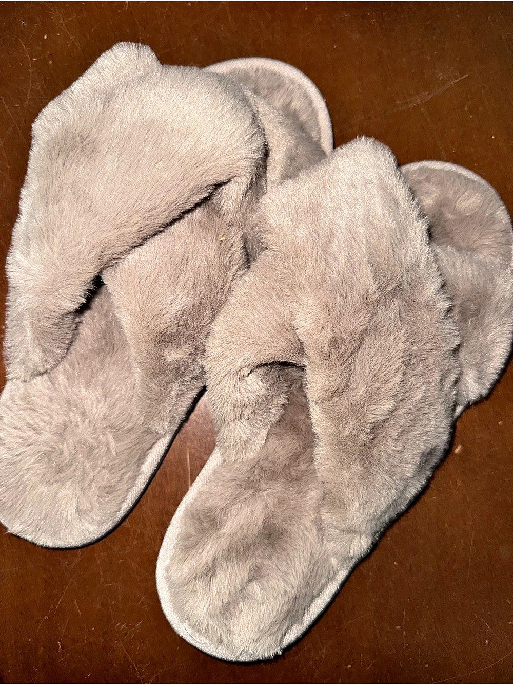 Fuzzy House Slippers Gray EU 40-41